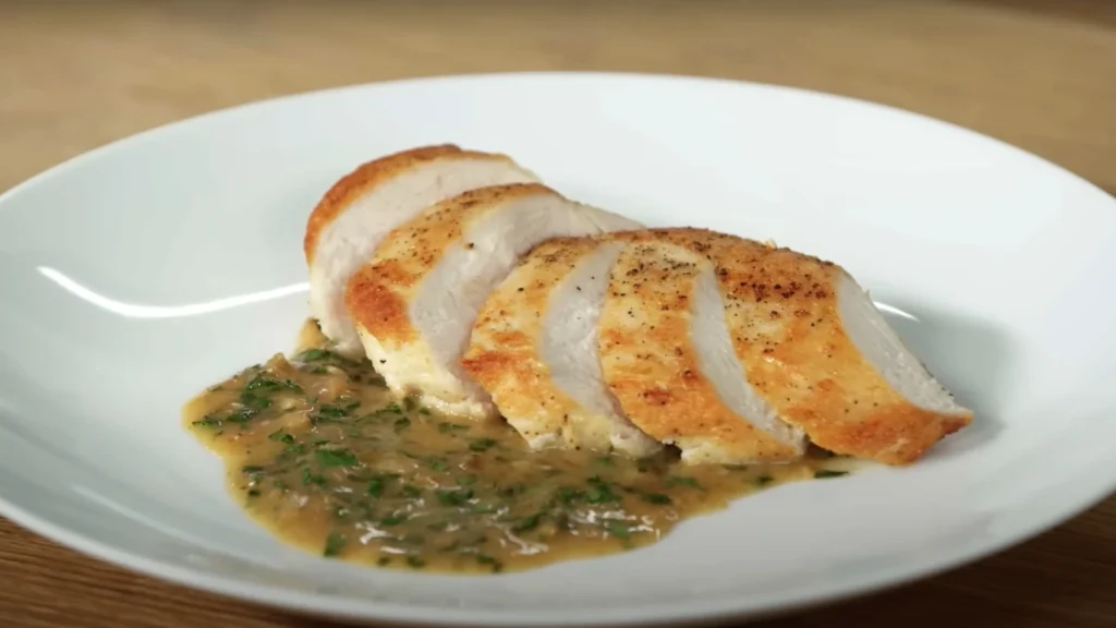 Chicken Breast With the Pan Sauce Served in the Pan