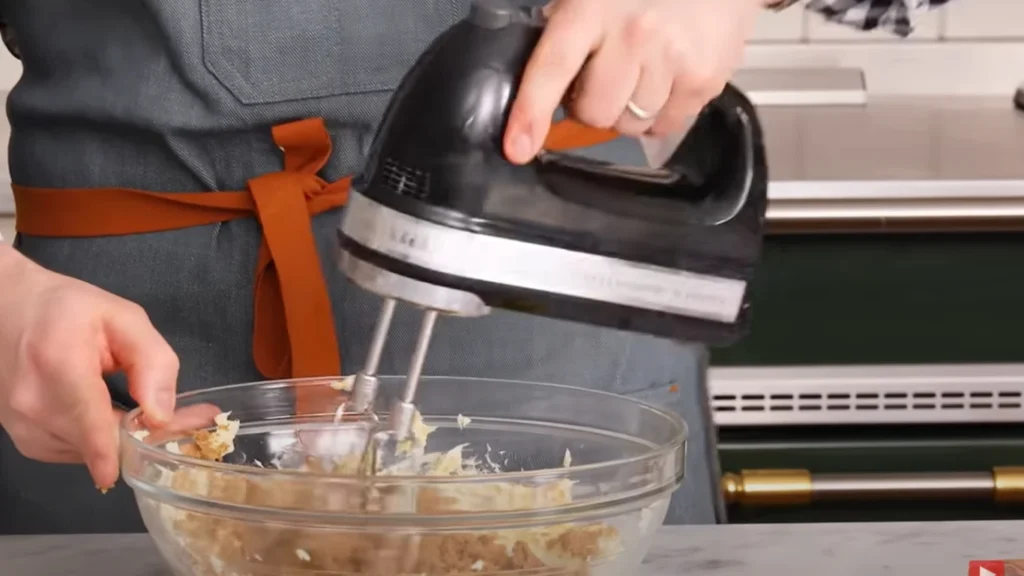 Mixing Butter and Mixer for Banana Bread Recipe
